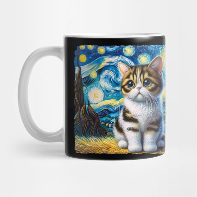 Munchkin Starry Night Inspired - Artistic Cat by starry_night